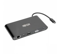 USB-C Dock, Dual Display - 4K HDMI / mDP, VGA, USB 3.2 Gen 1, USB-A/C Hub, GbE, Memory Card, 100W PD Charging | CKEATZS00000029  | 037332209153 | U442-DOCK1-B