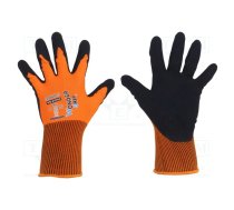 Protective gloves; Size: 9,L; orange; polyester; Comfort | WG-310HO-L/09  | 52867