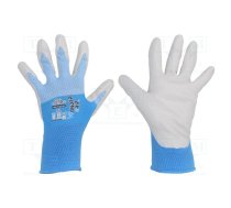 Protective gloves; Size: 9,L; blue/white; nitryl,polyester | WG-522W-L/09  | 53769