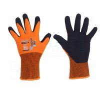 Protective gloves; Size: 7,S; orange; polyester; Comfort | WG-310HO-S/07  | 52849