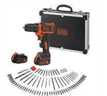 BLACK+DECKER WIERTARKO-WKRĘTARKA 10,8V + AKCESORIA 100 elem. | BDCDD12BAFC-QW  | 5035048639672