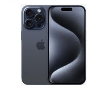 Apple | iPhone 15 Pro | Blue Titanium | 6.1 " | Super Retina XDR display with ProMotion | Apple | A17 Pro | Internal RAM 8 GB | 128 GB | Dual SIM | Nano-SIM and eSIM | 3G | 4G | 5G | Main camera 48+12+12 MP | Secondary camera 12 MP | iOS | 17 | MTV03PX/A 