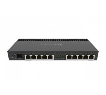 Mikrotik Wired Ethernet Router RB4011iGS+RM, Quad-core 1.4Ghz CPU, 1GB RAM, 512 MB, 1xSFP+, 1xSerial console port, PCB Temperature and Voltage Monitor, IP20, Cage and Desktop Case with Rack Ears, RouterOS L5 | Enthernet Router | RB4011iGS+RM | No Wi- | RB