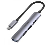 HUB USB-C; 3x USB-A 2.0 1x USB-A 5 Gbps alu | NUUNIUS4P000041  | 4894160050106 | H1208B