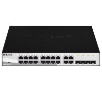 D-LINK DGS-1210-20, Gigabit Smart Switch with 16 10/100/1000Base-T ports and 4 Gigabit MiniGBIC (SFP) ports, 802.3x Flow Control, 802.3ad Link Aggregation, 802.1Q VLAN, 802.1p Priority Queues, Port mirroring,, Jumbo Frame support, 802.1D STP, ACL, LL | DG