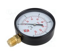 Manometer; 0÷10bar; non-aggressive liquids,inert gases; 100mm | M100R.ME010G12  | M100R.ME010G12