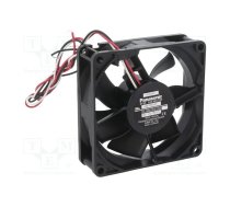 Fan: DC; axial; 12VDC; 80x80x25mm; 70.2m3/h; 30dBA; ball bearing | ASFP80391  | ASFP80391