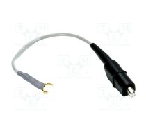 Ground/earth cable; 300V; fork terminal,crocodile clip; grey | CT2710-12-8  | CT2710-12-8