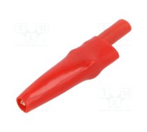 Crocodile clip; 10A; red; Grip capac: max.7.9mm; Socket size: 4mm | CTM-63C-2  | CTM-63C-2