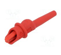 Crocodile clip; 10A; Grip capac: max.9mm; red; soldered; L: 74.5mm | CT4433-2  | CT4433-2