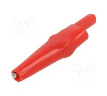 Crocodile clip; 10A; red; Grip capac: max.7.9mm; Socket size: 4mm | CTM-63-2  | CTM-63-2