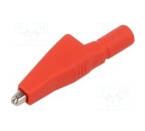 Crocodile clip; 10A; red; Grip capac: max.7.9mm; Socket size: 4mm | CT3761-2  | CT3761-2