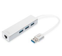 Digitus | 3-port USB Hub and Gigabit LAN adapter | DA-70250-1 | USB Hub | DA-70250-1  | 4016032423836