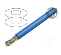 Wire; U/UTP; 4x2x23AWG; 6; solid; Cu; LSZH; blue; 100m; Øcable: 5.4mm | 7965ENH.00B100  | 7965ENH.00B100