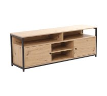 TV table STUDY 150x40xH54cm, oak/black | 40849 | 4741243408494