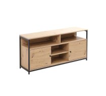 TV table STUDY 120x40xH54cm, oak/black | 40850 | 4741243408500