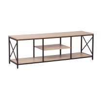 TV table STUDY 140x40xH46,5cm, oak/black | 40851 | 4741243408517