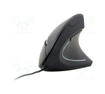 Optical mouse; black; USB A; wired; Features: DPI change button | MUS-ERGO-01  | MUS-ERGO-01