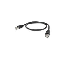 Black patch cord CAT6, molded strain relief, 50u" plugs, 0.5m | AKGEMKSP601  | 8716309074049 | PP6-0.5M/BK