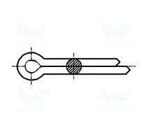 Cotter pin; A2 stainless steel; BN 687; Ø: 1mm; L: 6mm; DIN 94 | B1X6/BN687  | M1X6/BN687