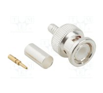 Connector: BNC; plug; male; straight; 50Ω; crimped; for cable; PTFE | 031-4326  | 031-4326