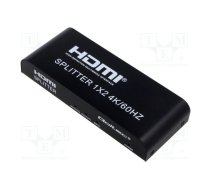 Splitter; HDCP 2.2,HDMI 2.0; Features: PnP,Ultra HD 4K; black | QOLTEC-51797  | 51797