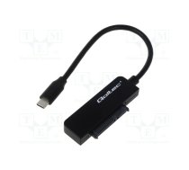 USB to SATA adapter; PnP; SATA 22pin female,USB A plug; 0.19m | QOLTEC-52269  | 52269