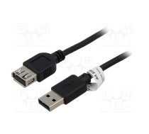 Cable; High Speed,USB 2.0; USB A socket,USB A plug; 3m; black; Cu | GOOBAY-93600 | 93600