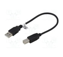 Cable; High Speed,USB 2.0; USB A plug,USB B plug; 0.25m; black | GOOBAY-95129 | 95129