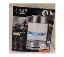 SALE OUT. Adler AD 1247 NEW Kettle, Electronic control, Glass, 1.7 L, 2200, Stainless steel/Transparent Adler Kettle AD 1247 NEW Adler With electronic control 1850 - 2200 W 1.7 L Stainless steel, glass 360° rotational base Stainless steel/Transparent | AD