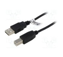 Cable; High Speed,USB 2.0; USB A plug,USB B plug; 3m; black; CCS | GOOBAY-93597 | 93597