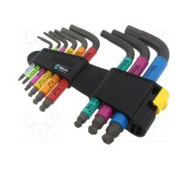 Wrench: hex key-set; inch,Hex Plus,spherical; 9pcs. | WERA.05022641001 | 05022641001