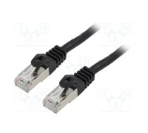 Patch cord; F/UTP; 6; stranded; CCA; PVC; black; 2m; 26AWG; Cores: 8 | PCF6-20CC-0200-BK  | PCF6-20CC-0200-BK