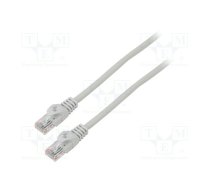 Patch cord; U/UTP; 6; stranded; CCA; PVC; grey; 3m; 26AWG; Cores: 8 | PCU6-10CC-0300-S  | PCU6-10CC-0300-S