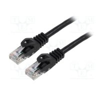 Patch cord; U/UTP; 6; stranded; CCA; PVC; black; 10m; 26AWG; Cores: 8 | PCU6-10CC-1000-BK  | PCU6-10CC-1000-BK