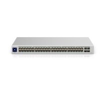 Ubiquiti USW-48 48-port, Layer 2 switch, 48 x GbE ports, 4 x 1G SFP ports, Fanless, silent cooling, ESD/EMP protection, 1.3" touchscreen LCM display, Rackmount (Kit included) | USW-48-EU  | 810010072498