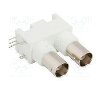 Connector: BNC; socket; female; angled 90°; 50Ω; THT; polypropylene | 112704  | 112704