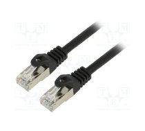 Patch cord; F/UTP; 6; stranded; CCA; PVC; black; 3m; 26AWG; Cores: 8 | PCF6-20CC-0300-BK  | PCF6-20CC-0300-BK