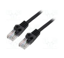 Patch cord; U/UTP; Cat 6; RJ45 plug,both sides; stranded; CCA | PCU6-10CC-0025-BK | PCU6-10CC-0025-BK
