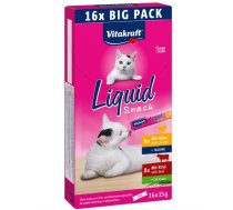 VITAKRAFT Cat Liquid-Snack with beef and chicken - cat treats - 16 x 15g | DLKVKAPRZ0003  | 4008239585547 | DLKVKAPRZ0003