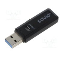 Card reader: memory; USB A plug; USB 3.0; PnP; 5Gbps | SAVAK-64  | SAVAK-64