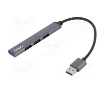 Hub USB; USB A socket x4,USB A plug; USB 2.0,USB 3.1; PnP; grey | SAVAK-70  | SAVAK-70