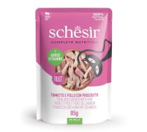 SCHESIR in jelly Tuna and chicken with ham - wet cat food - 85 g | DLKAPFKAM0047 | 8005852172501 | DLKAPFKAM0047