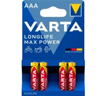 VARTA Longlife Max Power Alkaline Battery AAA (1,5V) B4 | BATAAA.ALK.VLM4  | 4008496104734