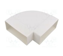 Accessories: flat horizontal elbow bend; white; ABS; 110x55mm | 007-0225  | 007-0225