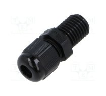 Cable gland; without nut,with long thread; M12; 1.5; IP68; black | 1SNG601018R0000  | EP-SG-M12-BL-F