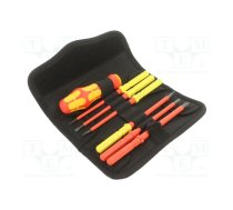 Screwdriver: insulated-set; insulated; Phillips,slot; 1kVAC; case | WERA.05006600001 | 05006600001