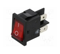 ROCKER; DPST; ON-OFF; 10A/250VAC; red; IP40; none; 8500; rectangular | H8553VBNACB-BUL | H8553VBNACB