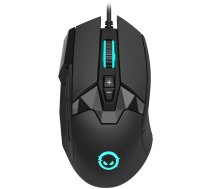 LORGAR Stricter 579, gaming mouse, 9 programmable buttons, Pixart PMW3336 sensor, DPI up to 12 000, 50 million clicks buttons lifespan, 2 switches, built-in display, 1.8m USB soft silicone cable, Matt UV coating with glossy parts and RGB lights with  | LR