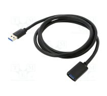 Cable; USB 3.0; USB A socket,USB A plug; 1.5m; black | BS-OH130  | B00631103111-02